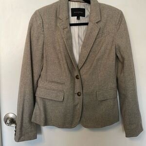 Banana Republic Oatmeal  Beige Wool Blazer Size 6